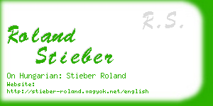 roland stieber business card